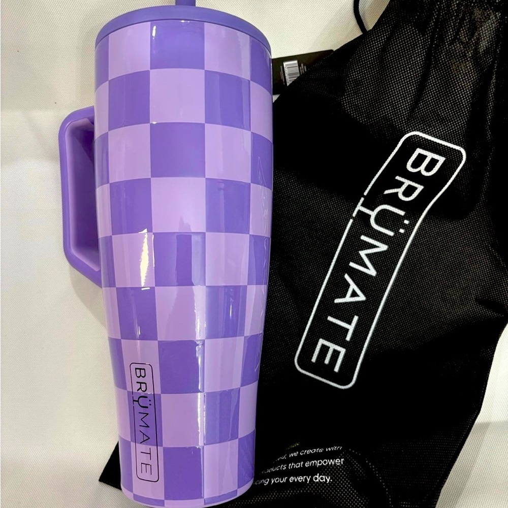 Brumate Era NWT LIMITED EDITION SOLD OUT, LAVENDER CHECKER 40oz